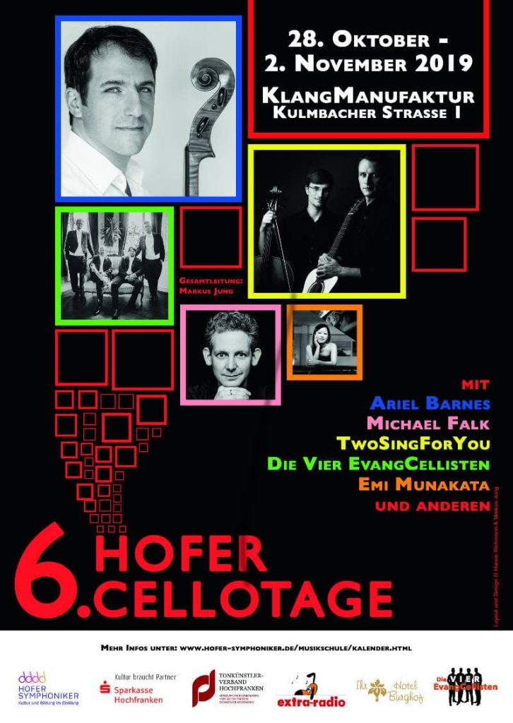 Plakat zu den 6. Hofer Cellotagen